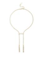 Sole Society Goldtone And Crystal Bolo Slider Necklace
