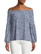 Michael Michael Kors Collage Off-the-shoulder Top