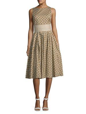 Marella Printed Fit-and-flare Midi Dress