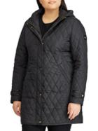 Lauren Ralph Lauren Plus Contrast-trim Quilted Snap Coat