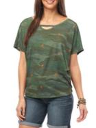 Democracy Camouflage Cut-out Top