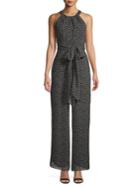 Adrianna Papell Darling Dot Tie Jumpsuit