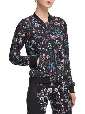 Donna Karan Active Floral Bomber Jacket