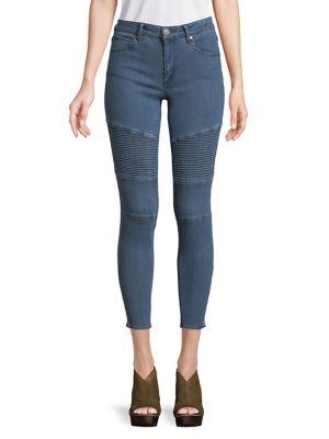 Design Lab Lord & Taylor Ribbed Moto Jeans