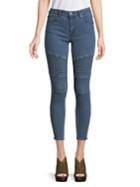 Design Lab Lord & Taylor Ribbed Moto Jeans