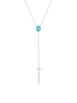 Lord & Taylor 925 Sterling Silver Cross Y-necklace