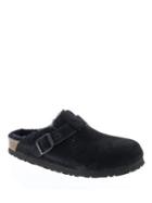 Birkenstock Boston Shearling And Suede Clogs