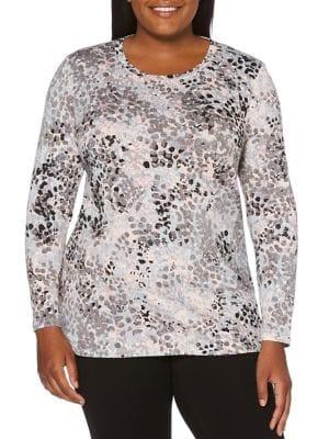 Rafaella Plus Spot Printed Top