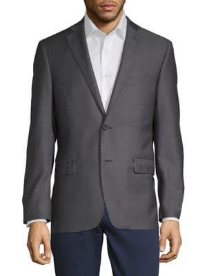 Black Brown Classic Wool Suit Separate Jacket
