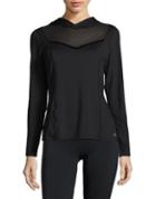 Ivanka Trump Mesh-accented Hooded Performance Top