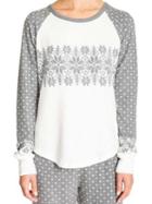 Pj Salvage Snowed In Peachy Jersey Long-sleeve Top