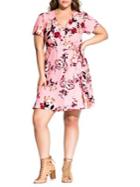 City Chic Plus Floral Botanical Dress