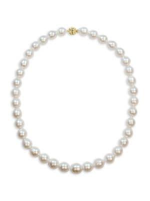 Sonatina 14k Yellow Gold & 9-11mm White South Sea Pearl Necklace