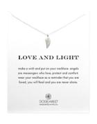 Dogeared Reminder Love And Light Sterling Silver Guardian Angel Wing Necklace