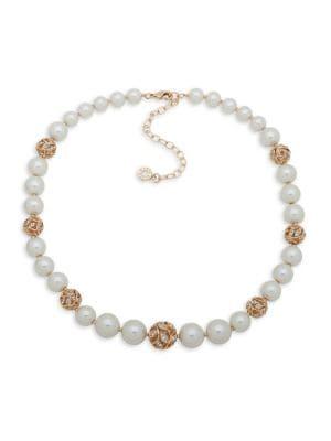 Anne Klein Faux Pearl Goldtone Bracelet