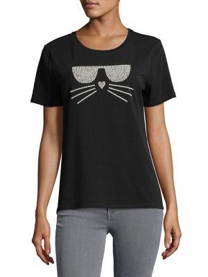 Karl Lagerfeld Paris Cat Graphic Tee