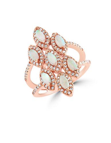 Effy Opal, Diamond And 14k Rose Gold Ring