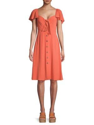 Astr The Label Rachelle Button-front Dress