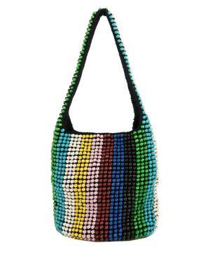 Sam Edelman Haden Wooden Beaded Hobo Bag