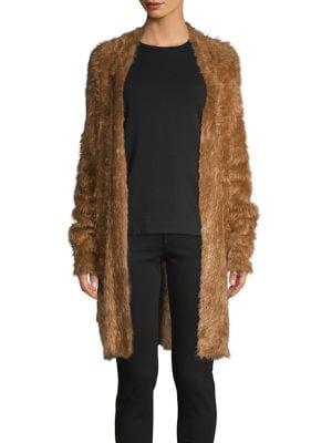 Lord & Taylor Fuzzy Open-front Cardigan