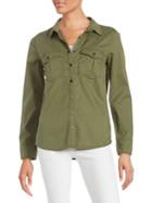Sanctuary Emboidered Utility Button-down Shirt