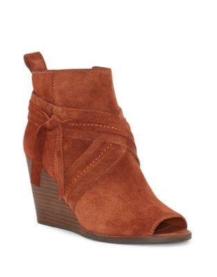 Lucky Brand Zippered Wedge Booties