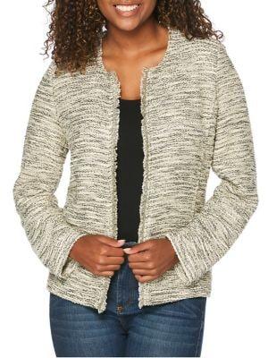 Rafaella Petite Tweed Open-front Jacket