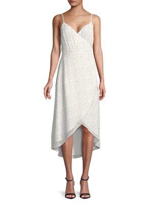 Design Lab Lord & Taylor Dotted Wrap Dress