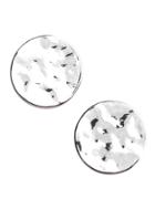 Kenneth Cole New York Hammered Silvertone Stud Earrings