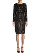 Betsy & Adam Sequined Knee-length Sheath Dress