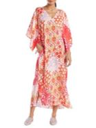 N Natori Printed V-neck Caftan