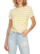 1.state Twist Front Striped Tee