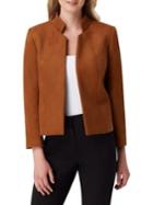 Tahari Arthur S. Levine Faux-suede Stand Collar Jacket