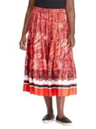 Lauren Ralph Lauren Plus Twill A-line Maxi Skirt