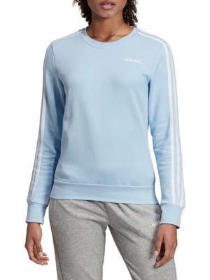 Adidas Three-stripe Crewneck Fleece Sweatshirt