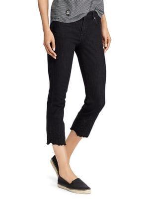 Lauren Ralph Lauren Petite Floral-hem Skinny Jeans