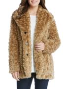 Karen Kane Faux Fur Snap Front Jacket