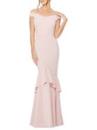 Quiz Off-the-shoulder Ruffle Gown