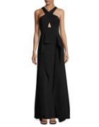 Bcbgmaxazria Bryleigh Cross Cut-out Gown