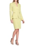 Tahari Arthur S. Levine Two-button Star Neck Skirt Suit