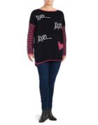 Joan Vass Plus Graphic Boatneck Sweater