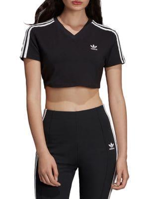 Adidas Logo Stretch Cropped Tee