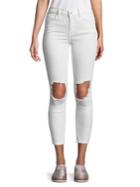 Free People Distressed High-rise Skinny Jeans