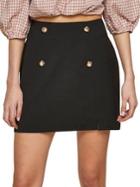Miss Selfridge Button Mini Skirt