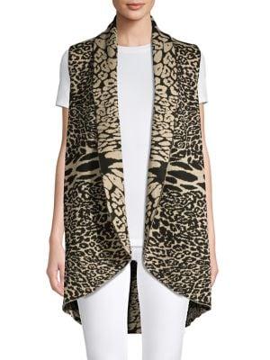 Cupio Animal-print Open-front Sweater