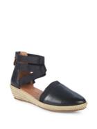 Gentle Souls By Kenneth Cole Noa-beth Leather Wedge Espadrille