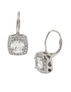 Betsey Johnson Studded Square Drop Earrings
