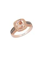 Le Vian 14k Strawberry Gold, Peach Morganite, Vanilla & Chocolate Diamonds Statement Ring