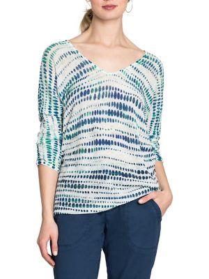 Nic+zoe Petite Multi Hipoint Quarter-sleeve Top