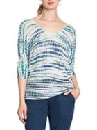 Nic+zoe Petite Multi Hipoint Quarter-sleeve Top